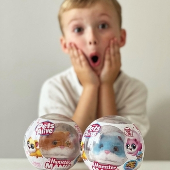 Інтерактивна м'яка іграшка Pets & Robo Alive Забавний хом'ячок, блакитний (9543-1) - Pampik - 4