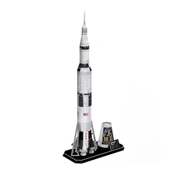 Трехмерная головоломка-конструктор CubicFun NASA Ракета Аполлон Сатурн-5 (DS1059h) - Pampik