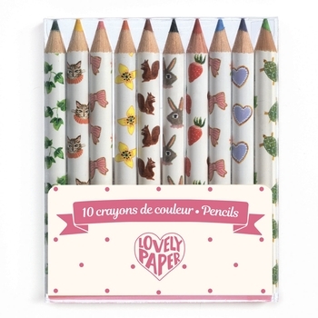 Набір кольорових міні-олівців Djeco 10 шт (DD03725) - Pampik