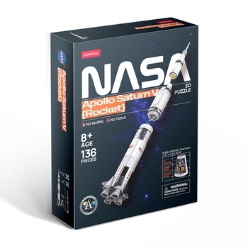 Трехмерная головоломка-конструктор CubicFun NASA Ракета Аполлон Сатурн-5 (DS1059h) - Pampik - 6