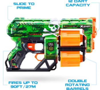 Скорострільний бластер Zuru X-Shot Skins Dread Camo, 12 патронів (36517D) - Pampik - 4