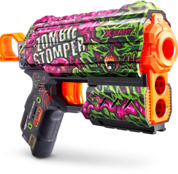 Скорострільний бластер Zuru X-Shot Skins Flux Zombie Stomper, 8 патронів (36516A) - Pampik - 2