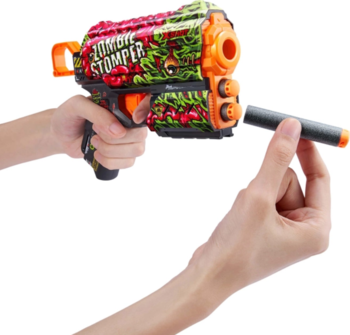Скорострільний бластер Zuru X-Shot Skins Flux Zombie Stomper, 8 патронів (36516A) - Pampik - 3