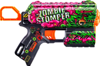 Скорострільний бластер Zuru X-Shot Skins Flux Zombie Stomper, 8 патронів (36516A) - Pampik