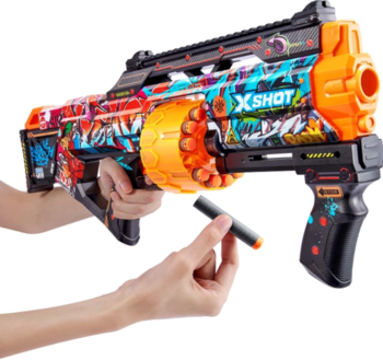 Скорострільний бластер Zuru X-Shot Skins Last Stand Graffiti, 16 патронів (36518B) - Pampik - 2