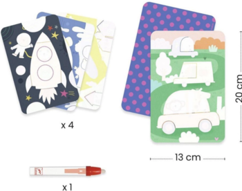 Художественный комплект Djeco для рисования водой "В море, в небе, на земле" (DJ09074) - Pampik - 4