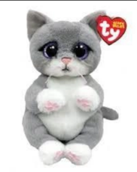 Мягкая игрушка TY Beanie Bellies Серый котенок Morgan (41055) - Pampik