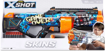 Скорострільний бластер Zuru X-SHOT Skins Last Stand Game Over (16 патронів) (36518A) - Pampik - 4