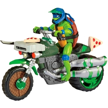 Боевой транспорт с фигуркой TMNT Мovie III - Леонардо На Мотоцикле (83431) - Pampik