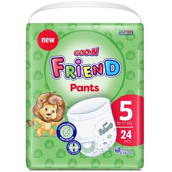 Трусики-підгузки Goo.N Friend 5/XL (12-17 кг), 24 шт. - Pampik
