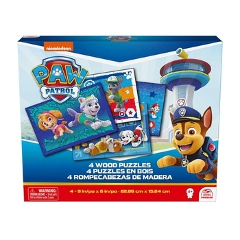 Пазл дерев'яний 4 в 1 Spin Master Щенячий патруль (SM98490/6066803) - Pampik - 3