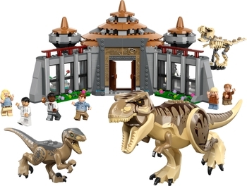 Конструктор LEGO Jurassic World Центр відвідувачів: Атака тиранозавра та раптора, 693 деталей (76961) - Pampik - 2
