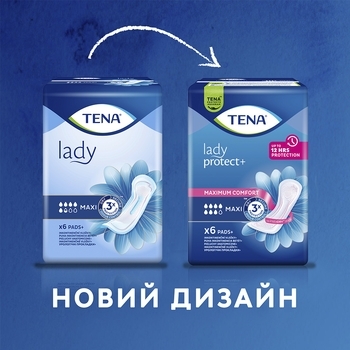 Урологічні прокладки Tena Lady Protect Maxi, 6 шт. - Pampik - 3