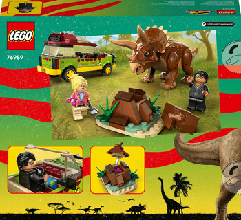 Конструктор LEGO Jurassic World Дослідження трицератопсів, 281 деталь (76959) - Pampik - 10