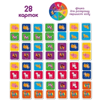 Гра настільна розвиваюча Magdum Доміно Тварини (ME5032-22) - Pampik - 4