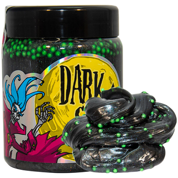 Слайм Strateg Dark slime з кульками, 250 г, сірий (71831) - Pampik