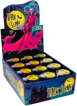 Слайм Strateg Dark slime з кульками, 250 г, сірий (71831) - Pampik - 2