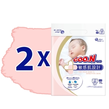 Підгузки на липучках GOO.N Plus для новонароджених NB (до 5 кг), 152 шт. - Pampik - 2