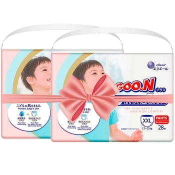 Підгузки-трусики Goo.N Premium Soft ХXL (13-25 кг), 56 шт. - Pampik