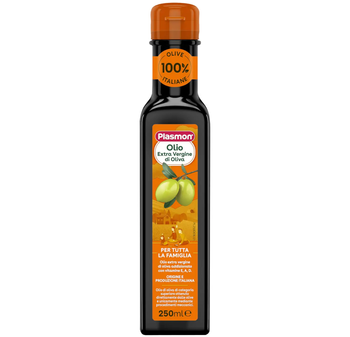 Оливкова олія Plasmon Extra Virgin з додаванням вітамінів, 250 мл - Pampik