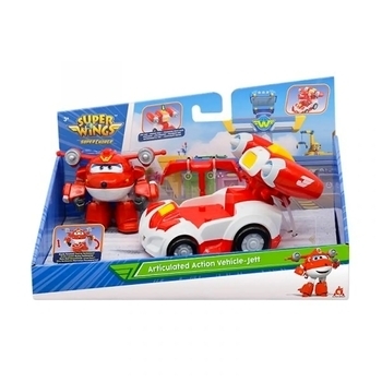 Трансформер Super Wings Supercharge Articulated Action Vehicle Джет (EU740991V) - Pampik - 4