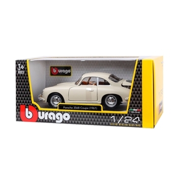 Автомодель Bburago Porsche 356B (1961), 1:24, бежевый - Pampik - 4