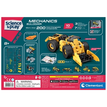 Конструктор 10 в 1 Clementoni Science & Play Bulldozer, 200 деталей (17374) - Pampik - 7