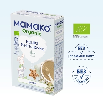 Каша безмолочна Мамако гречнана ОРГАНІК, 200 г - Pampik - 2