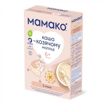 Молочная каша на козьем молоке МАМАКО 5 злаков, 200 г - Pampik