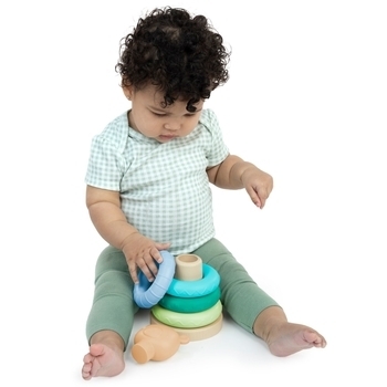 Іграшка-пірамідка Ingenuity Cutie Stacks - Nate (16879) - Pampik - 3