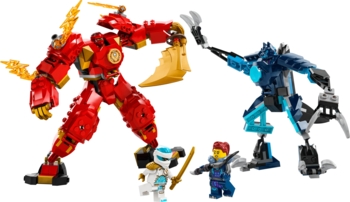 Конструктор LEGO NINJAGO Робот вогняної стихії Кая, 322 деталі (71808) - Pampik - 4