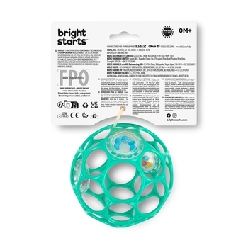Іграшка-брязкальце Bright Starts Oball Rattle, блакитний (11486) - Pampik - 4