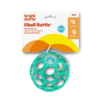 Іграшка-брязкальце Bright Starts Oball Rattle, блакитний (11486) - Pampik - 3
