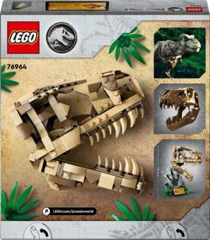 Конструктор LEGO Jurassic World Скам'янілості динозаврів: череп тиранозавра, 577 деталей (76964) - Pampik - 8