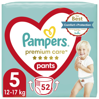 Підгузки-трусики Pampers Premium Care Pants 5 (12-17 кг), 52 шт. - Pampik