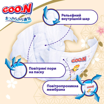 Підгузки на липучках Goo.N Premium Soft 4/L (9-14 кг), 104 шт. - Pampik - 5