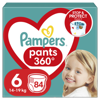 Підгузки-трусики Pampers Pants 6 (14-19 кг), 84 шт. - Pampik