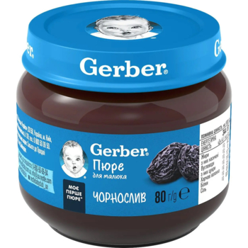 Фруктовое пюре Gerber Чернослив, 80 г - Pampik