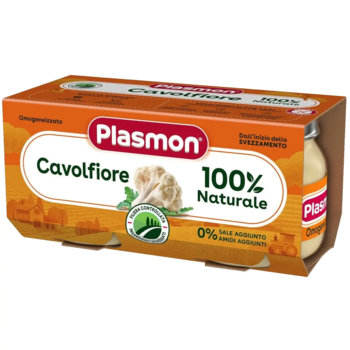 Пюре Plasmon Omogeneizzato Цвітна капуста, 160 г (2 шт. по 80 г) - Pampik