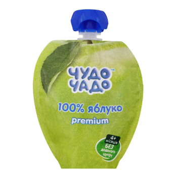 Пюре Чудо-чадо Pouch Яблуко, без цукру, 90 г - Pampik