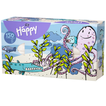 Носові хусточки двошарові Bella Baby Happy, в асортименті, 150 шт. - Pampik