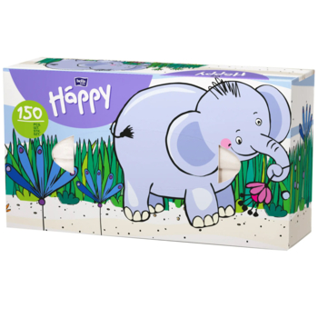 Носові хусточки двошарові Bella Baby Happy, в асортименті, 150 шт. - Pampik - 2
