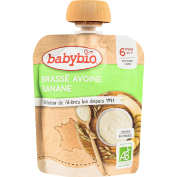Органическое пюре Babybio из овсяного молока с бананом, 85 г - Pampik