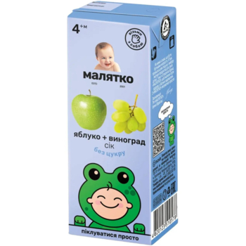 Сок Малятко Яблоко-виноград, 200 мл - Pampik