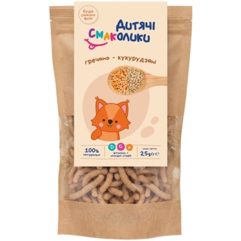 Палочки неглазированные Дитячі смаколики Гречнево-кукурузные с киноа и сладкой стевией, 25 г - Pampik