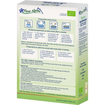 Каша безмолочна Fleur Alpine Organic Гречана, 175 г - Pampik - 2