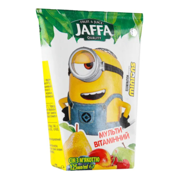 Сік Jaffa Minions Мультивітамінний з м'якоттю, 125 мл - Pampik