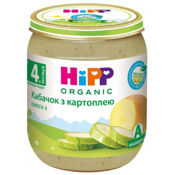 Органічне пюре HiPP Кабачок з картоплею, 125 г - Pampik - 2