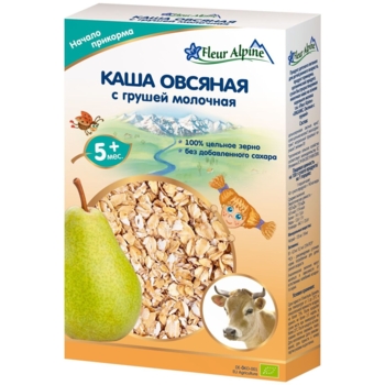 Каша молочна Fleur Alpine Organic Вівсяна з грушею 200 г - Pampik