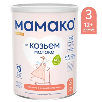 Сухой молочный напиток на основе козьего молока МАМАКО Premium 3, 400 г - Pampik - 2